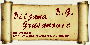 Miljana Grušanović vizit kartica